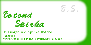 botond spirka business card